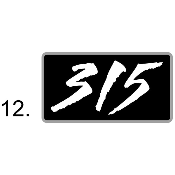 Custom Embroidered "315" New Era Adjustable Caps