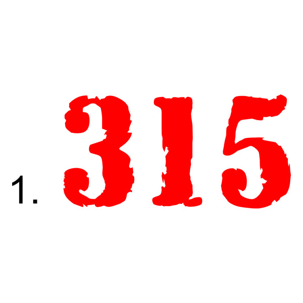 Custom Embroidered "315" New Era Adjustable Caps