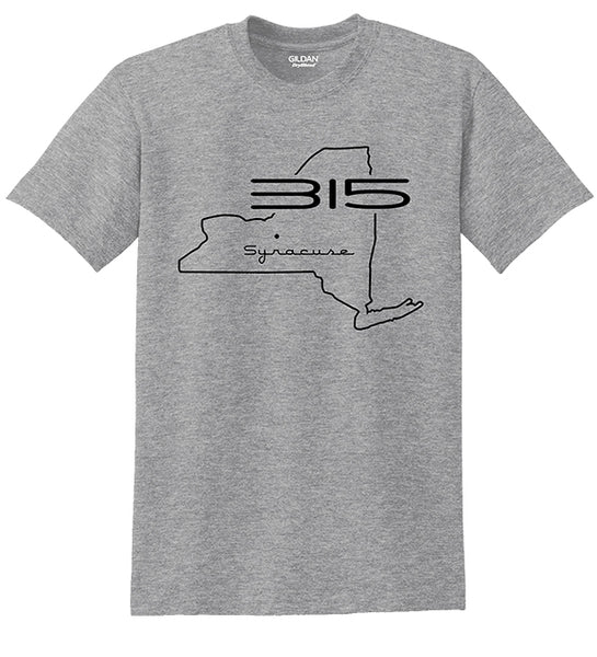 "315 Syracuse" Map Tee ver. 2