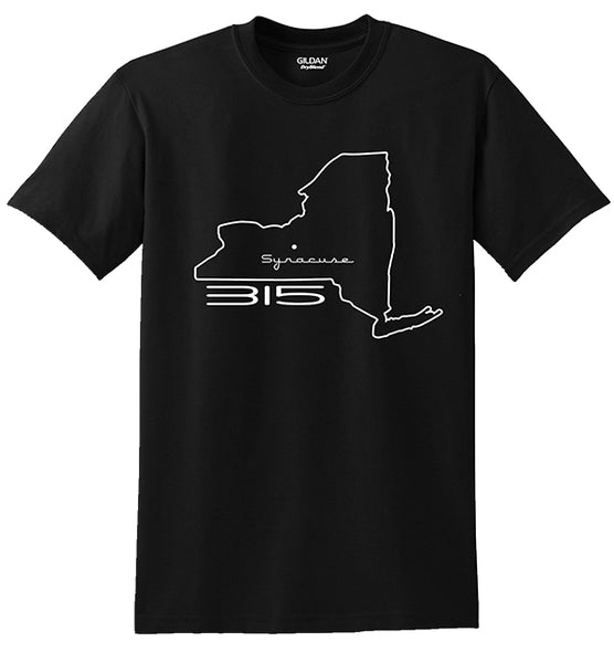 "315 Syracuse" Map Tees