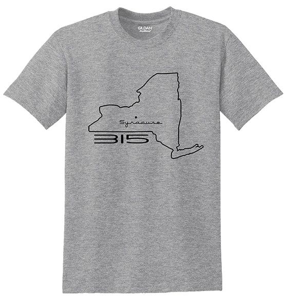 "315 Syracuse" Map Tees