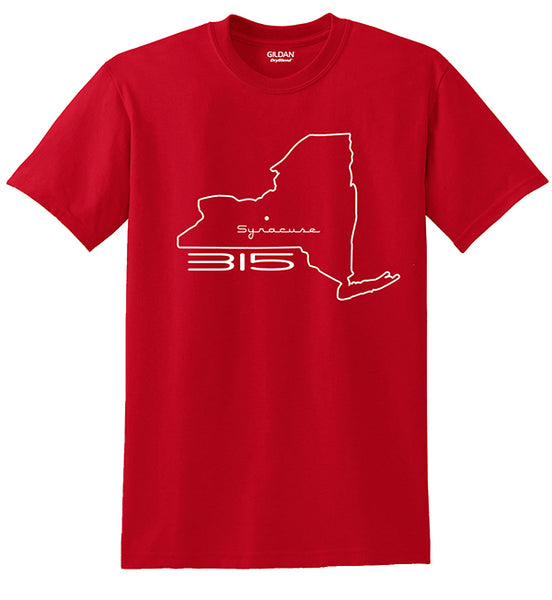 "315 Syracuse" Map Tees