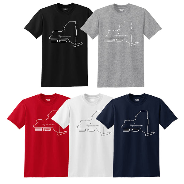 "315 Syracuse" Map Tees