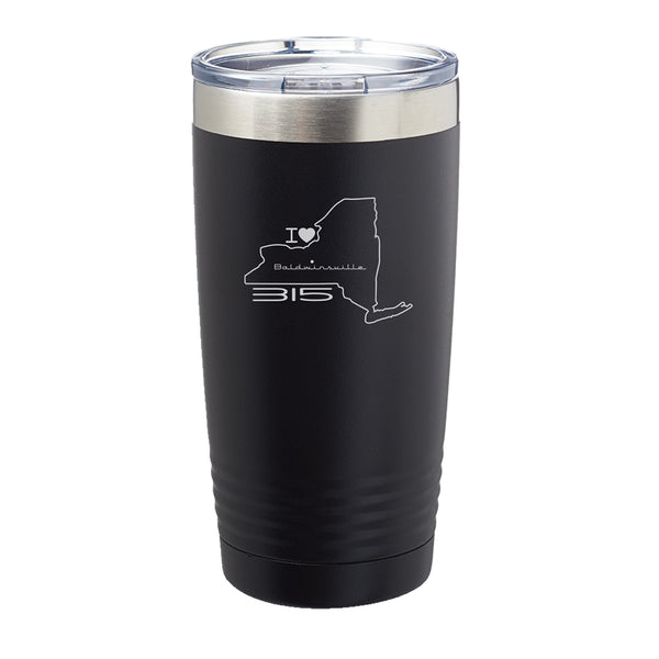 "I Love Baldwinsville" 315 Map of NY 20oz. Insulated Tumbler