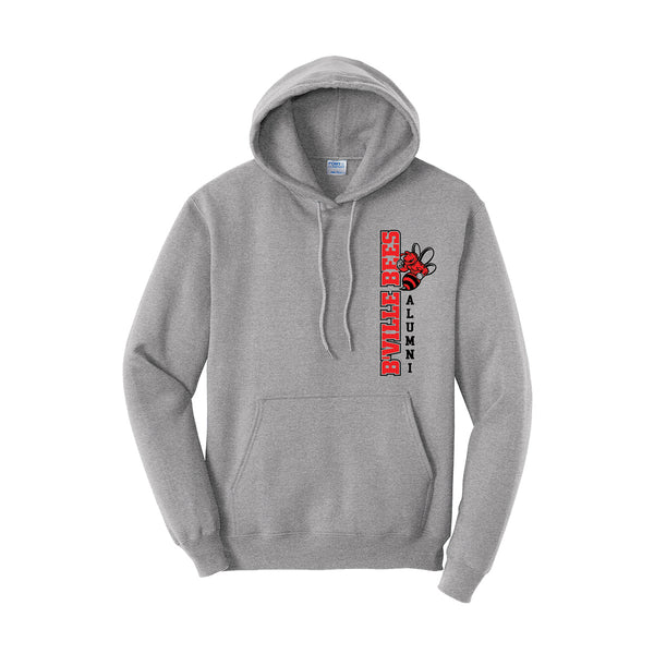 B'ville Alum Left-Side Two-Color Logo Hoodie