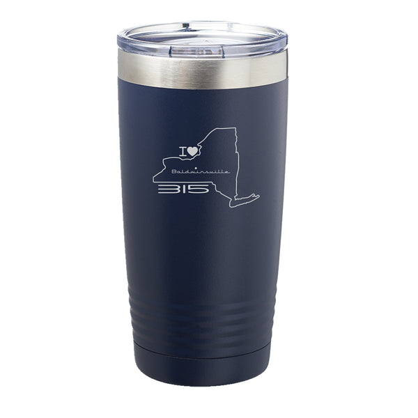 "I Love Baldwinsville" 315 Map of NY 20oz. Insulated Tumbler