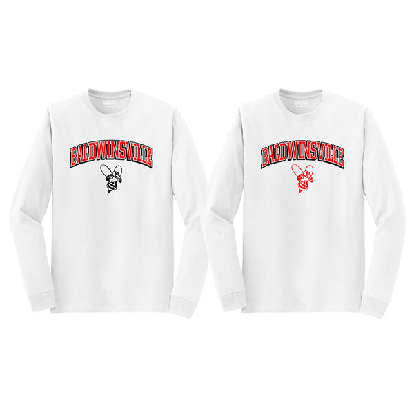 Two-Color "Baldwinsville" White Long-Sleeve