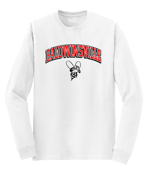 Two-Color "Baldwinsville" White Long-Sleeve