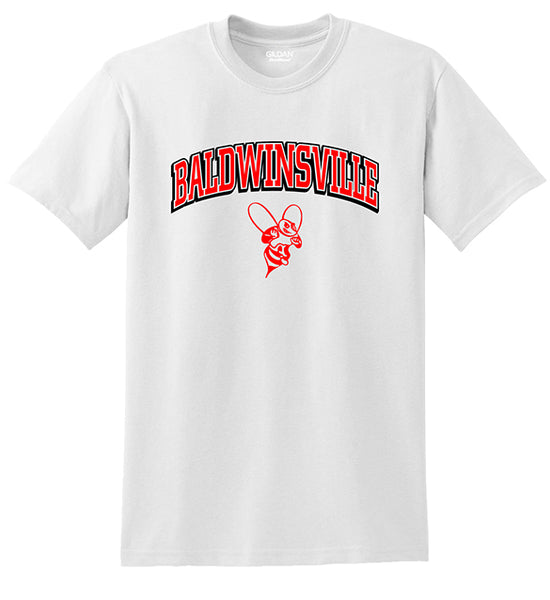 Two-Color "Baldwinsville" White Tees