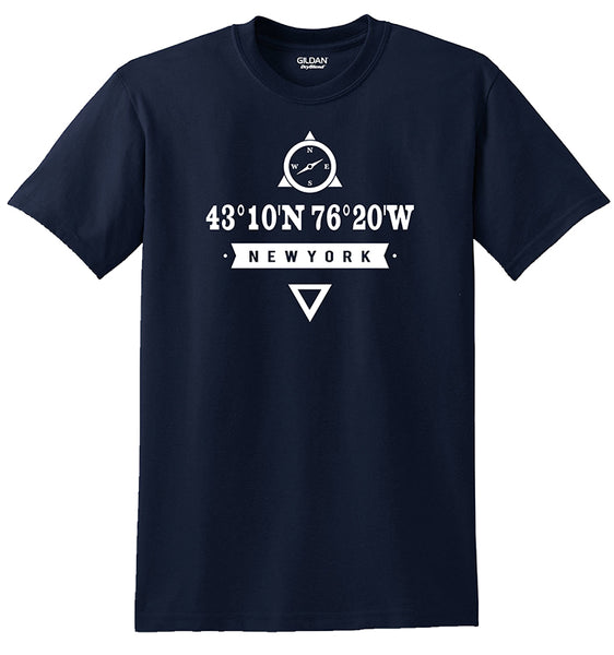 Baldwinsville, NY Coordinates T-shirts