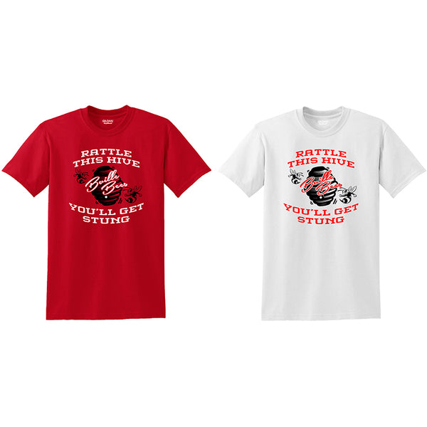 "Rattle This Hive, You'll Get Stung" T-shirts