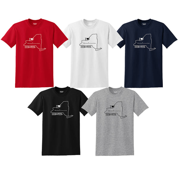 "I Love Baldwinsville 315" Map T-shirt