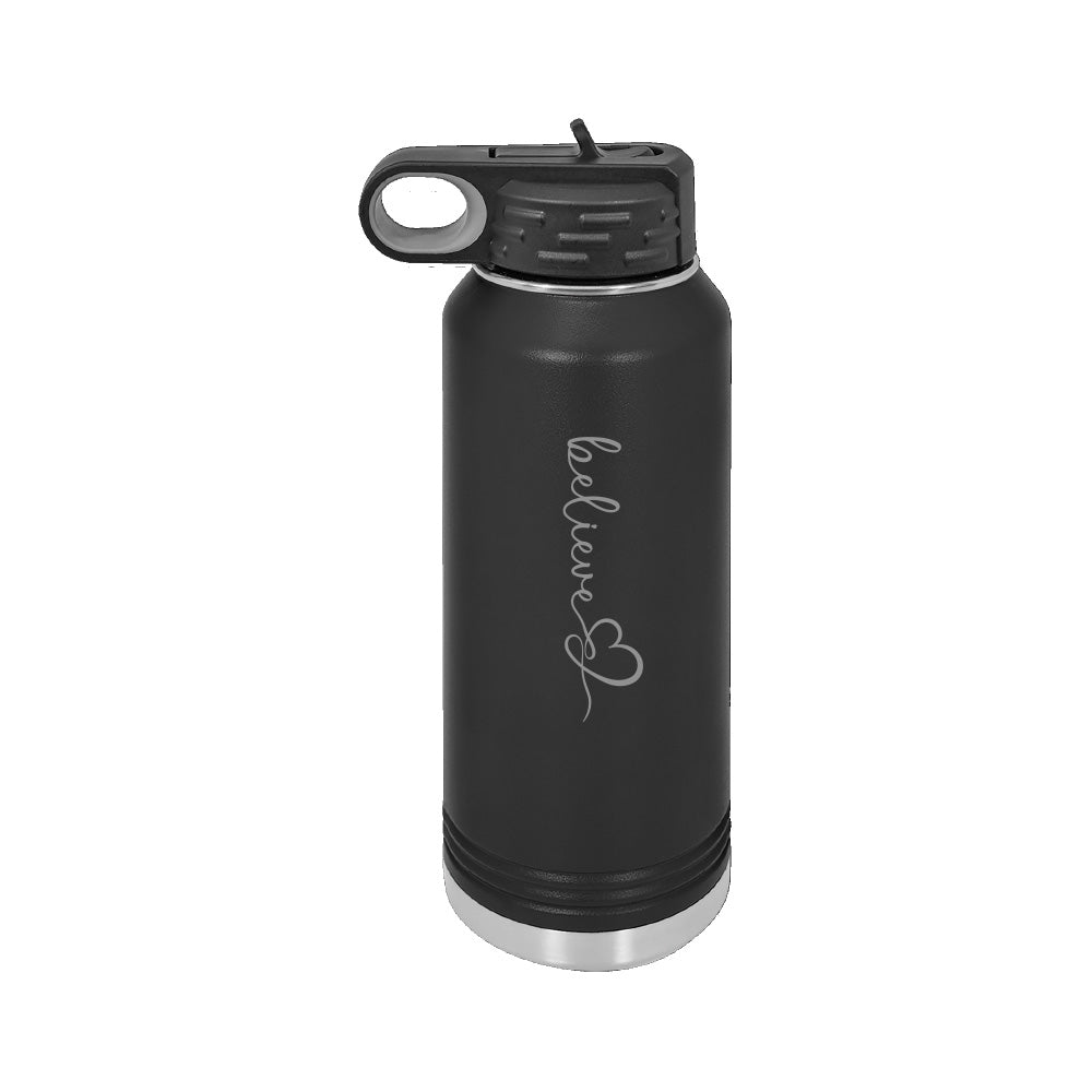 Huntington Classic Water Bottle w/ BELIEVE logo