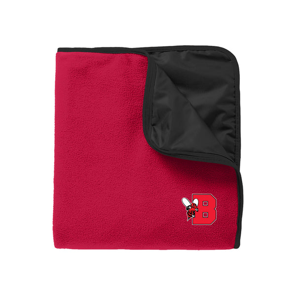 Palmer Embroidered Fleece & Poly Travel Blanket