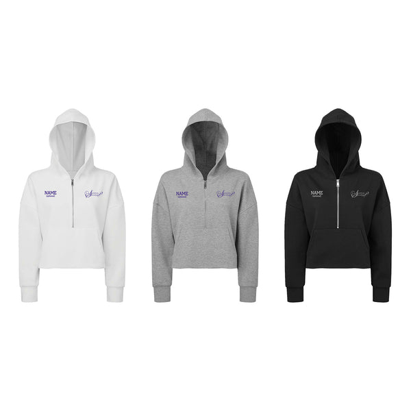 Syracuse Symmetry Women's 1/2 Zip Cropped Hoodie*