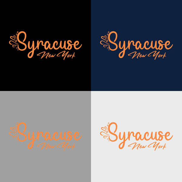 "Syracuse New York" Cute Font Apparel