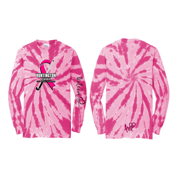 Huntington Classic Pink Tie-Die Long Sleeve Shirt