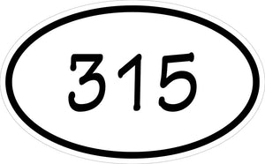 "315" Decal