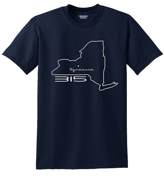 "315 Syracuse" Map Tees