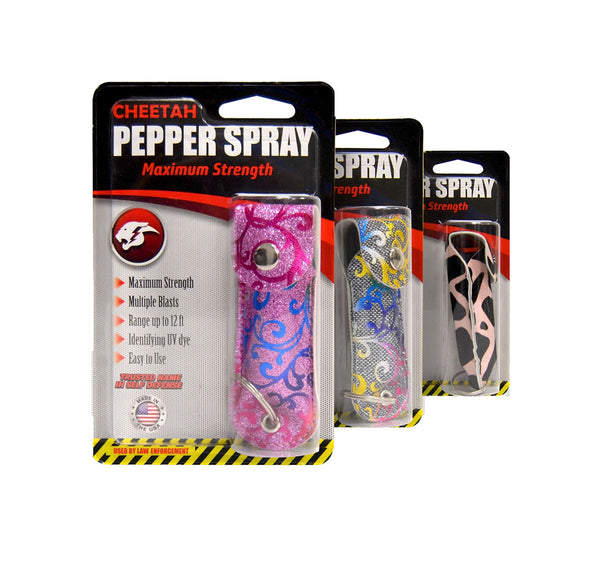 CHEETAH Pepper Spray w/ Leather Holster