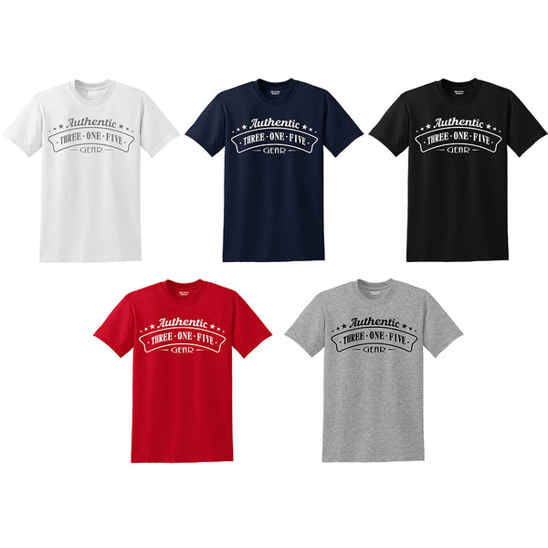 "Authentic Three One Five Gear" T-shirts