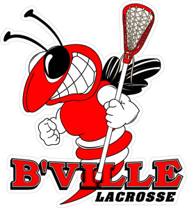 "B'VILLE Lacrosse" Bee & Lax Stick Decal
