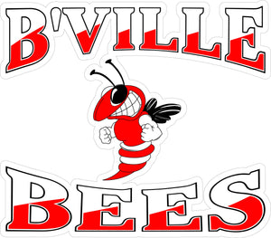 "B'Ville Bees" Red Decal