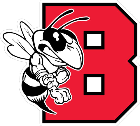 Red Varsity "B" with Bee Decal