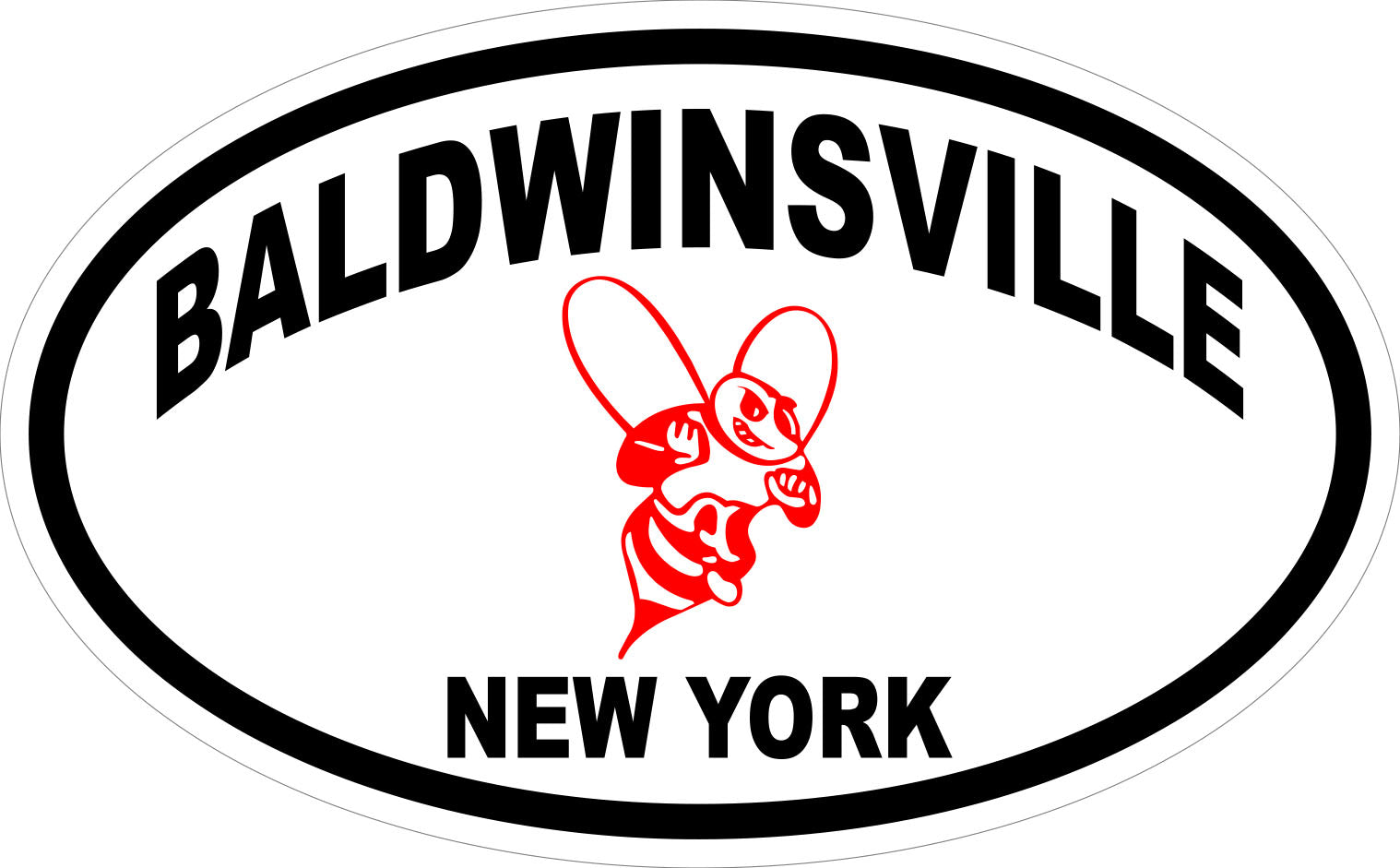 "Baldwinsville, New York" w/ Bee Logo Euro Decal