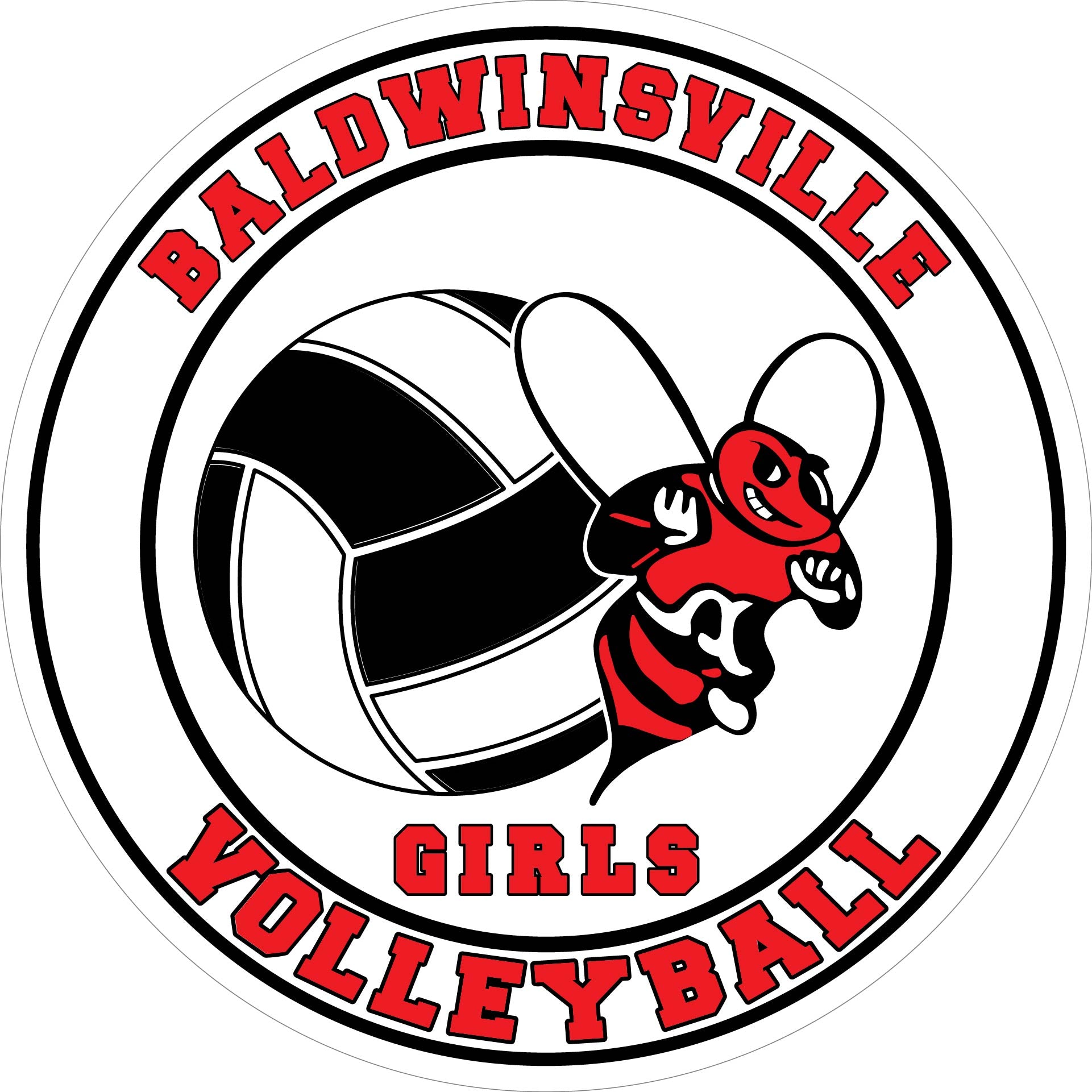"Baldwinsville Girls Volleyball" Decal