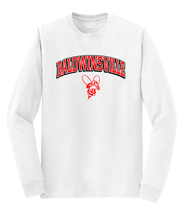Two-Color "Baldwinsville" White Long-Sleeve