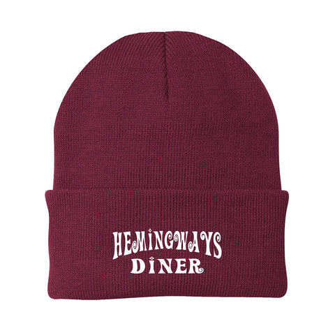 "Hemingway's Diner" Maroon Beanie
