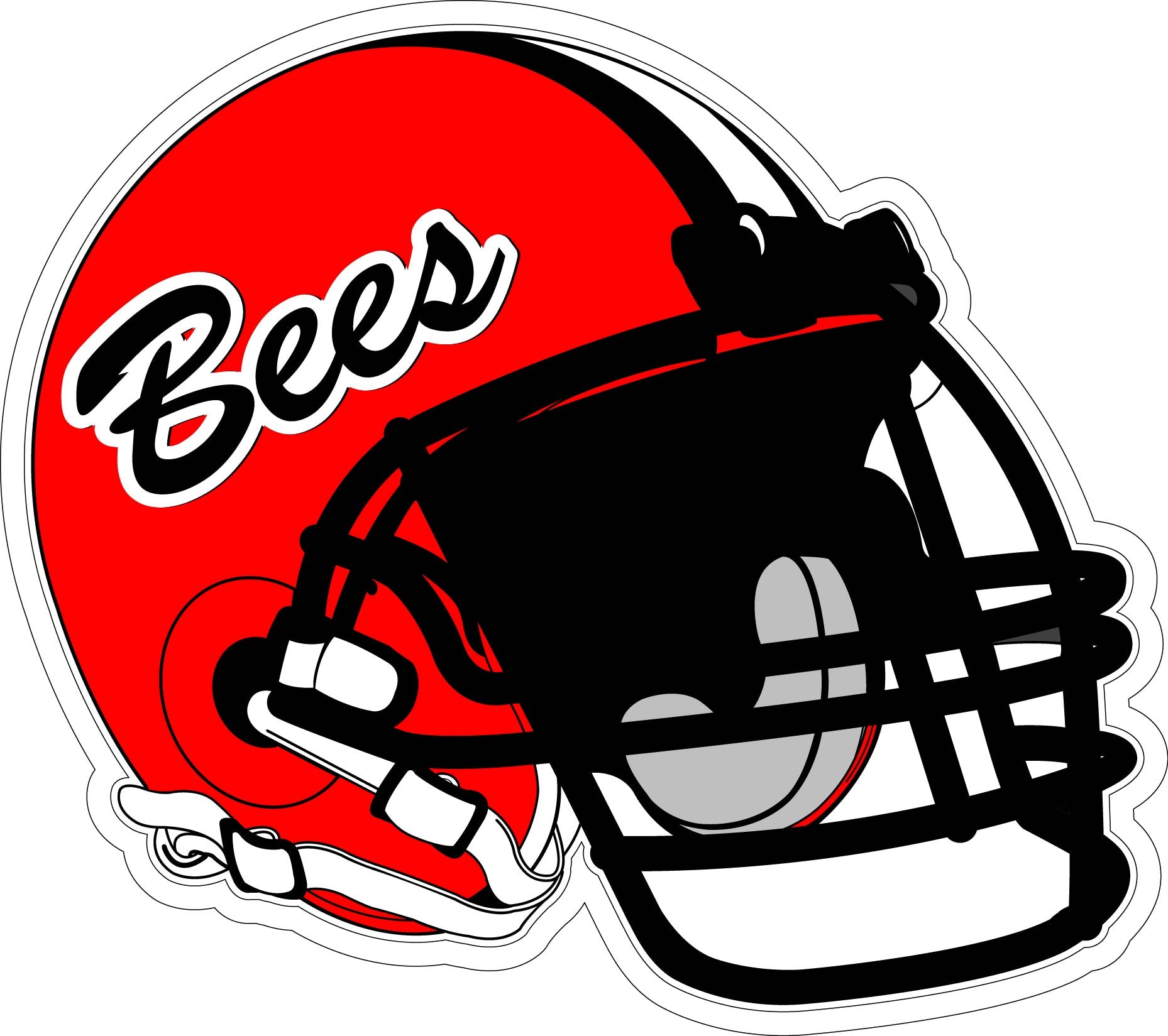 "Bees" Football Helmet Decal