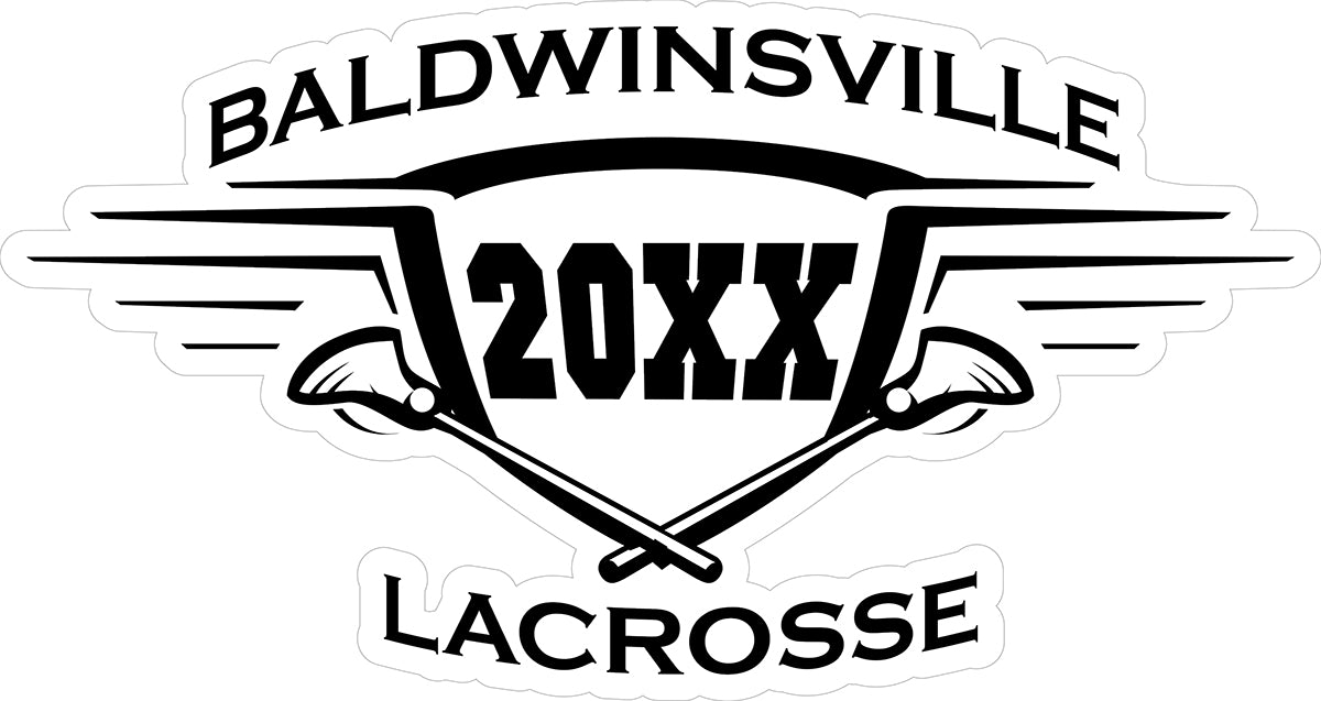 "Baldwinsville Lacrosse 20XX" Decal