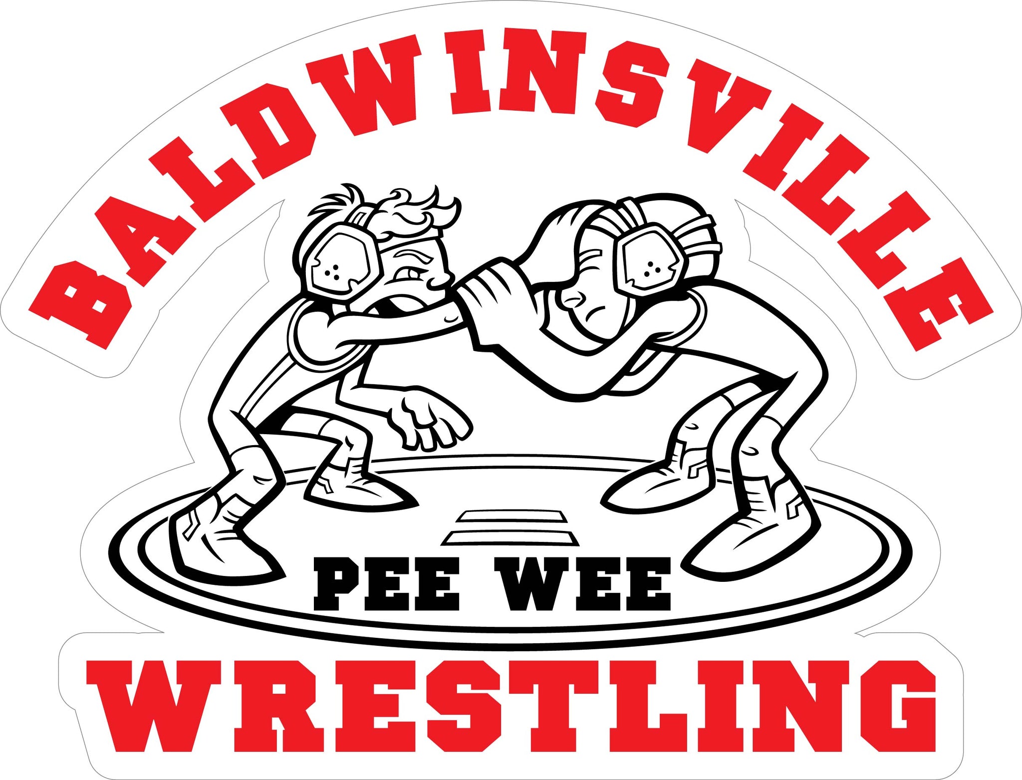 "Baldwinsville Wrestling (Pee Wee)" Decal