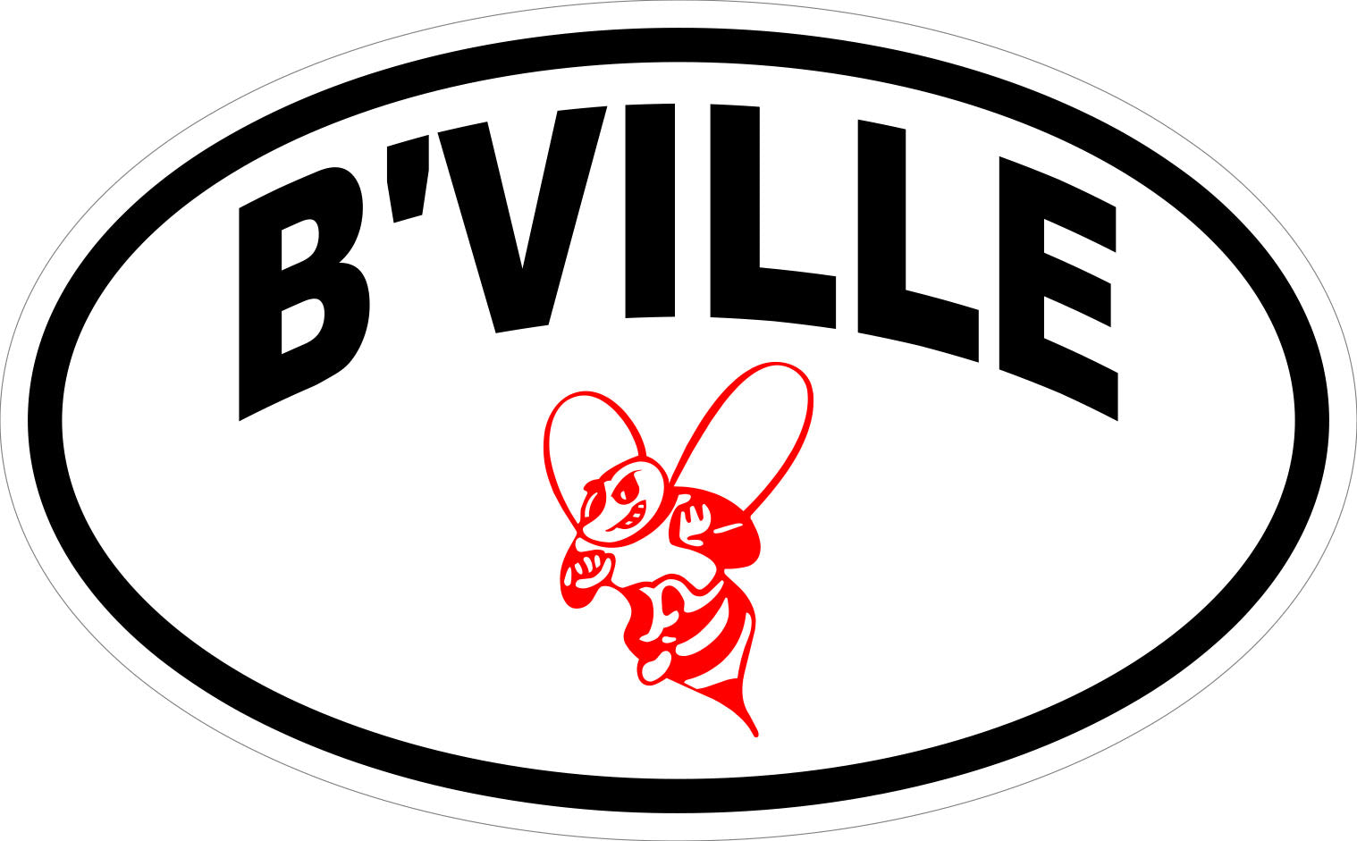 "B'VILLE" w/ Bee Logo Euro Decal