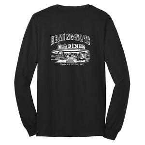 "Hemingway's Diner" Black Long-Sleeve Shirt