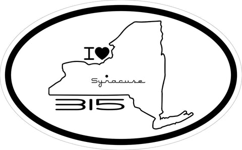 "I Love Syracuse 315" Decal