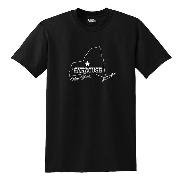 1-Color Syracuse Map T-shirts