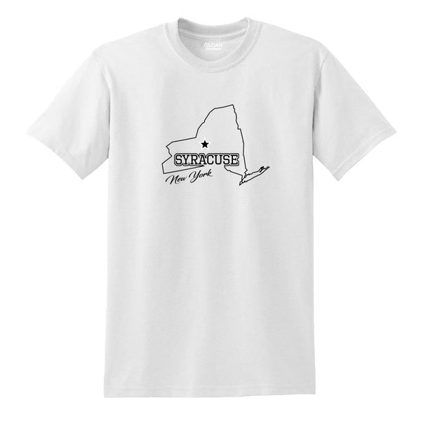 1-Color Syracuse Map T-shirts