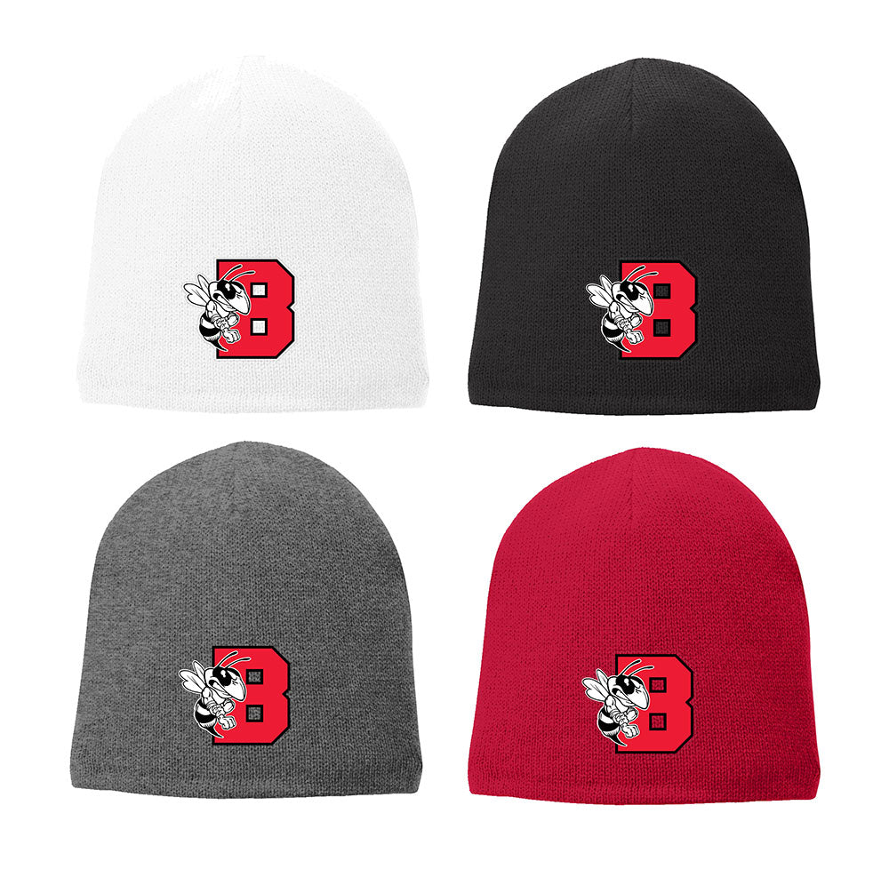Embroidered B'ville "B" & Logo Winter Beanie Hat