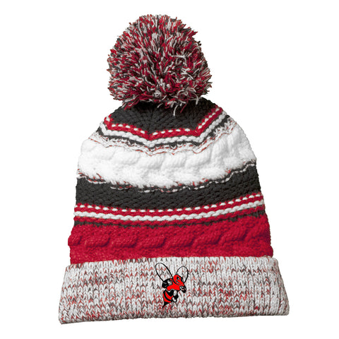 Sport-Tek STC21 Embroidered Pom Pom Beanie